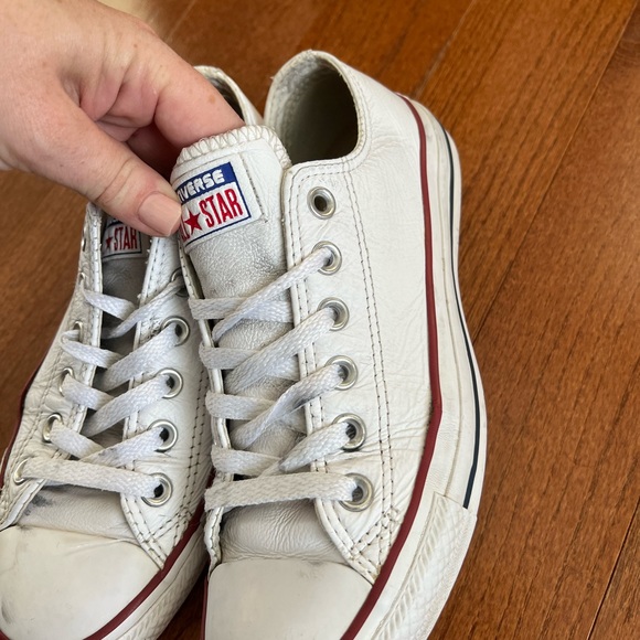 White Leather chuck Taylor Converse 7 - Picture 5 of 11